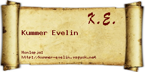 Kummer Evelin névjegykártya